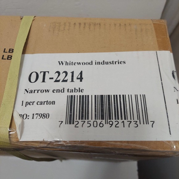 Whitewood Industries End Table Unfinished White Wash Storage Drawer 25 in. H - Picture 9 of 10